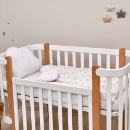 Paturica bebe din bumbac si tesatura minky cu pilota Norisor roz (5)